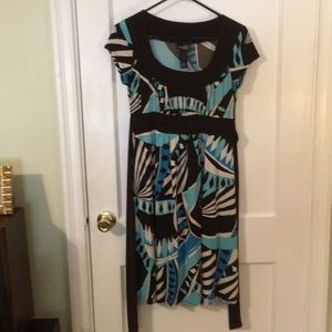 Bisou Bisou Teal and Chocolate Dress